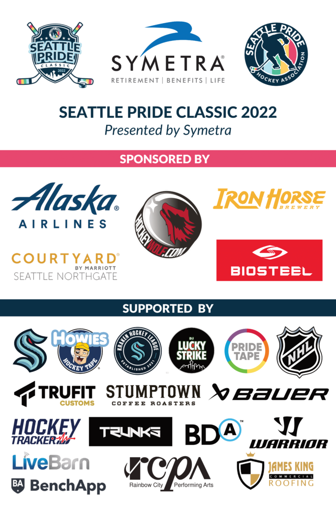 Seattle Pride Classic 2022 sponsors