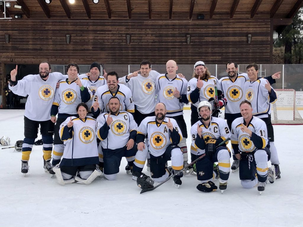 A hockey team photo, in memory of Matthew Campbell