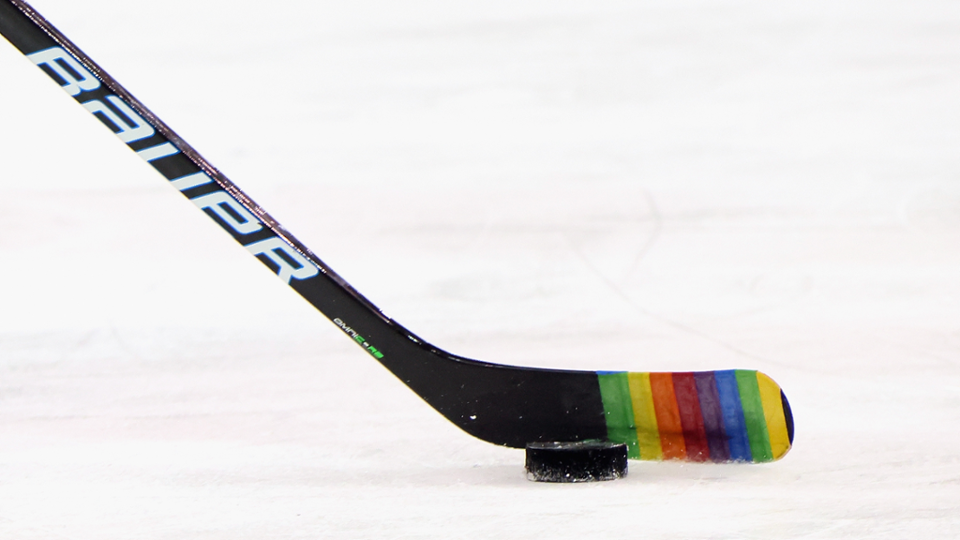 Pride Tape Hockey Stick